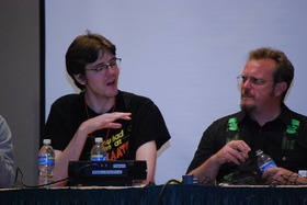 Nate and Steve Ringgenberg at the Not Dead Yet Horror Classics panel