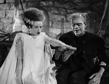 Friend? Elsa Lanchester and Boris Karloff in James Whale's Bride of Frankenstein (1935). Publicity still from doctormacro.com.