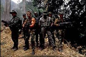 Predator (1987): Macho Men: Front row (L to R): Blain, Dutch, Dillon, Poncho; Back row: Hawkins, Mac, Billy