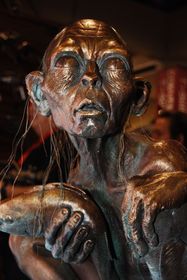 Bronze Gollum at the Weta Workshop Booth