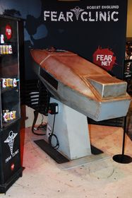 A Mysterious Coffin at the FEARNet Booth