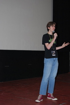 Editor-in-Creep Nate Yapp introduces The Blob. Photo by Andrea Beesley-Brown.