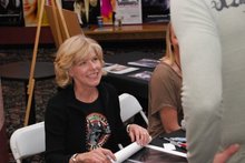 Adrienne King chats with a fan.