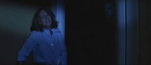 Jamie Lee Curtis fends off The Shape in John Carpenter's Halloween (1978).